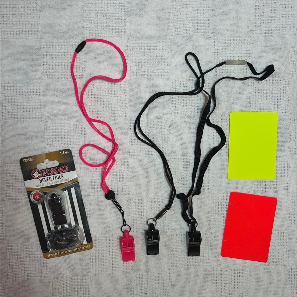 Fox 40 Whistle and Card Set with Pink Lanyard - Picture 2 of 6